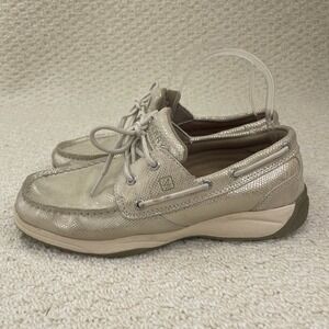 Sperry Shoes Top Sider Girl's Size 6M Intrepid Boat Gold Snakeskin